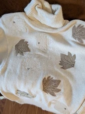 Vintage 90s Naturecore Cream-Silk Nylon Angora Wool Cowl Neck Autumn Sweater