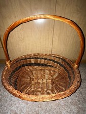 Cesta in Vimini Naturale Grande con Manico per Regali e Ceste Natalizie 🎄