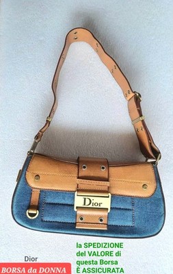 Christian Dior Damen Handtasche CD Sreet Chic Boutique Paris Blau Jeans Denim