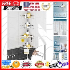 Rustproof Shower Corner Caddy Organizer for Bathroom, 4 Adjustable Shelves wi...