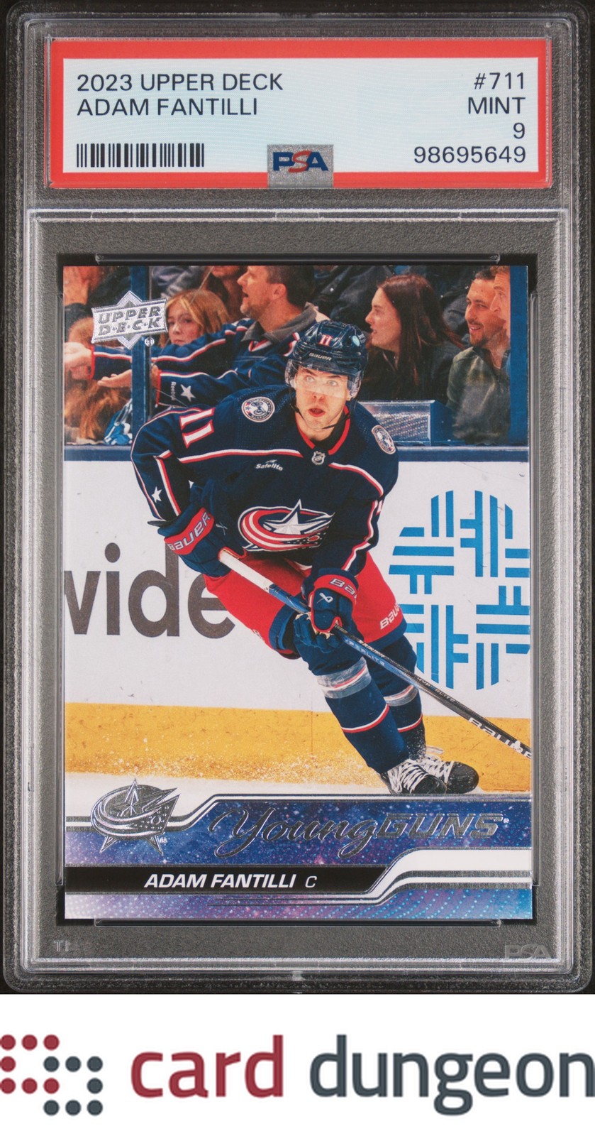 Adam Fantilli 2023 Upper Deck #711 Young Guns - 98695649 PSA 9