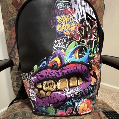 Sprayground Half Graf Lips Bag Backpack Preowned.  Limited Edition.  No Tag