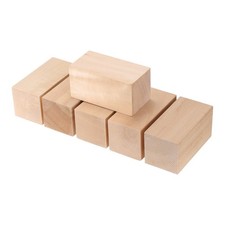 6Pcs Basswood Carving Block, 3.93"x1.97"x1.97" Rectangle Wooden Dowels Blocks
