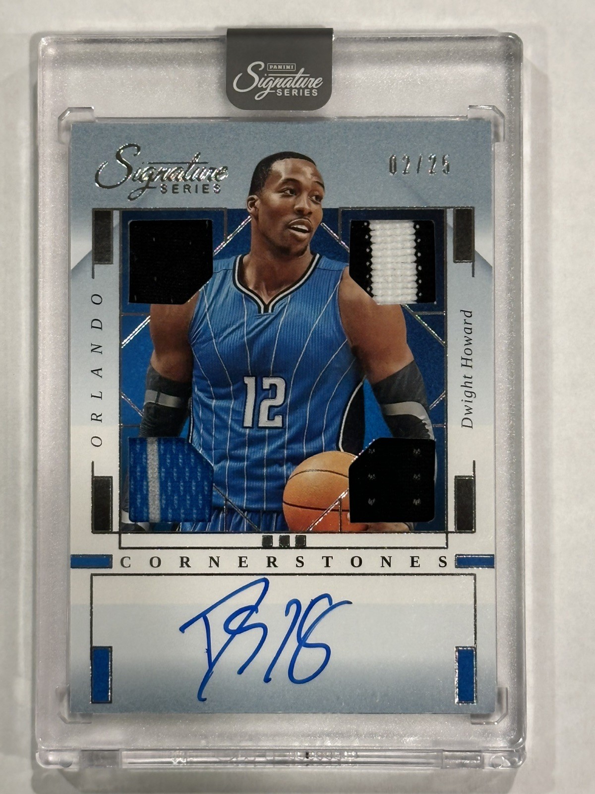 Panini 2025-26 Signature Series Cornerstones Dwight Howard Auto Mem 2/25 CS-DWH