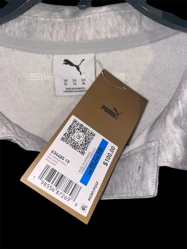 PUMA Porsche Legacy Lifestyle Crew Striped Knit Sweatshirt Blue Jewel Men’s  XL image 3