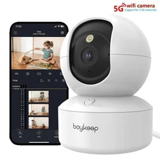 boykeep 5G WiFi Security Camera 2K Smart Home Indoor Night Vision Wired Cam