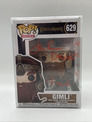 Funko POP! Movies Gimli 629 Rhys Davies Lord Of The Rings Signed