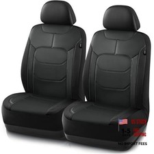 Seat Covers, Premium Leather Car Seat Covers Front Front seat Black