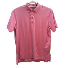 Polo Golf Ralph Lauren Mens Pink Performance Polo Shirt XL Made in Peru