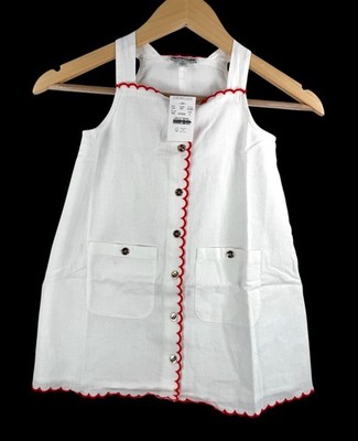Crewcuts Girls' firework dress in linen-cotton blend preppy 90s classic sz 5