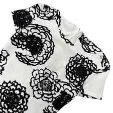 Versace Jeans Couture White and Black Floral Cotton Blend Dress