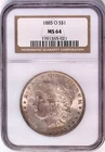 1885-O MORGAN SILVER DOLLAR NGC  MS 64** SHIPS FREE! Back Toner