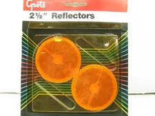 Grote 40073-5 Round 2-1/2" Stick On Reflectors - YELLOW