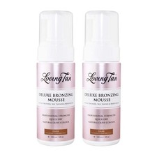 Loving Tan Deluxe Bronzing Mousse Dark 120ml x2 Pack Professional Self Tanner