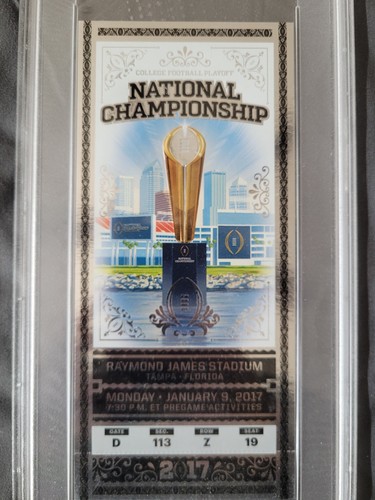 2017 CFP National Championship Ticket Football Alabama Clemson Silver PSA 8! - Picture 3 of 4