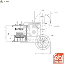 BELLOW AIR SUSPENSION 102721 FOR IVECO DAILY/Platform/Chassis/VI/LINE/Bus/Van