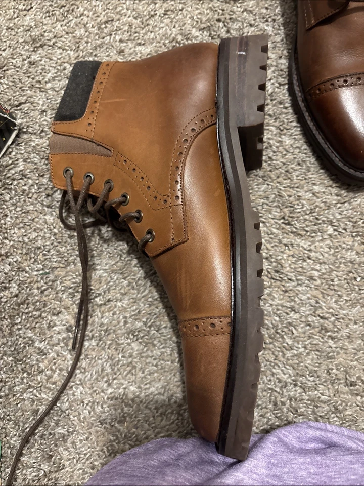 Botas con cordones Mark Nason de cuero marrón para hombre talla 10,5 vintage 2016 Foto 4 de 4