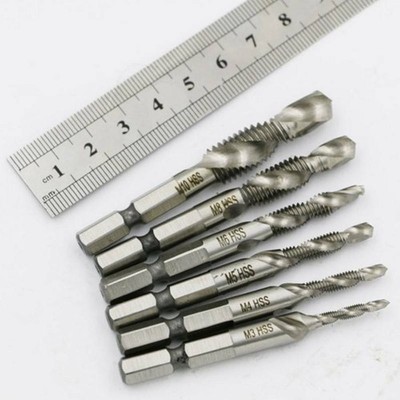 6pcs M3-M10 Hot Composite Tap Thread Spiral Screw     Screw Drill Bit *qq