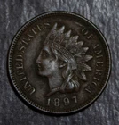 1897 Indian Cent AU Details     Lot 4457