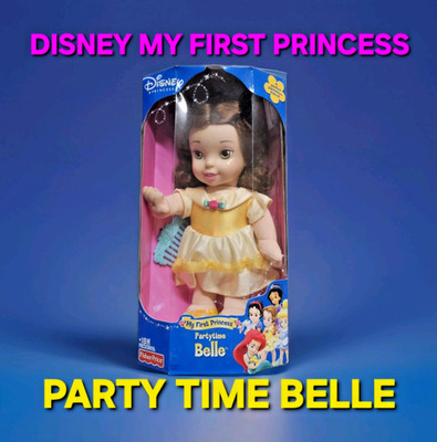 2002 Party Time BELLE   Fisher Price Disney MY FIRST PRINCESS Doll BEAUTY BEAST