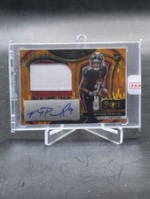 2024 Panini Select Michael Penix Jr Orange Prizm Rookie Patch Auto /35 Falcons