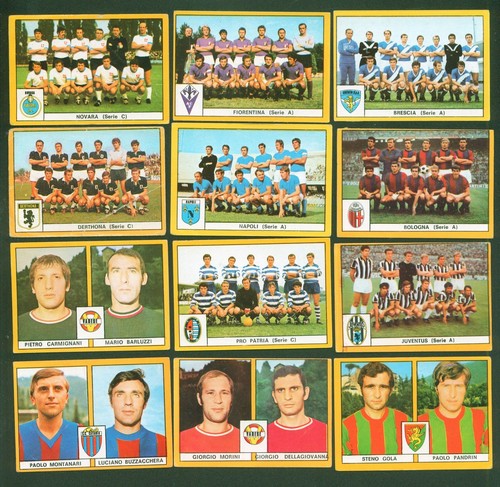 LOTTO 21 FIGURINE EDIS CALCIATORI 1969-70 TUTTE DIFFERENTI CON VELINE ORIGINALI