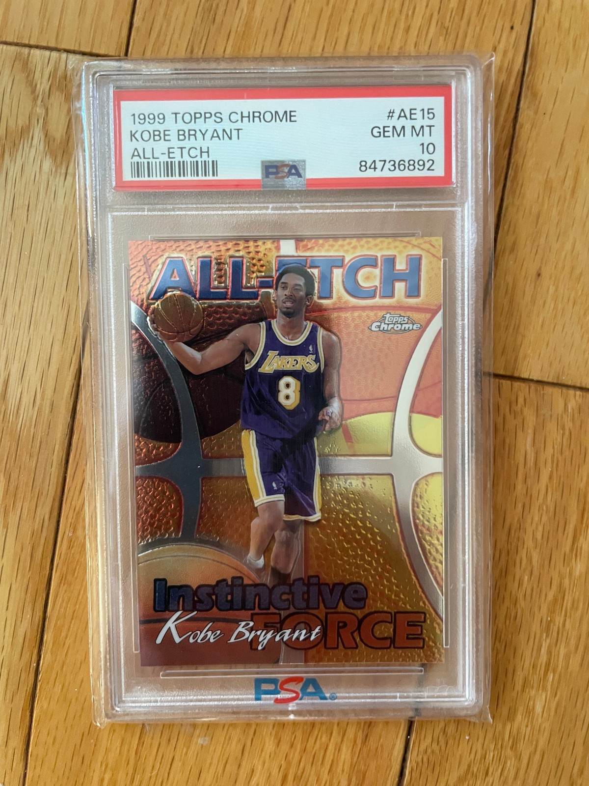 1999 Topps Chrome Kobe Bryant All Etch Instinctive Force #AE15 PSA 10 GEM MINT