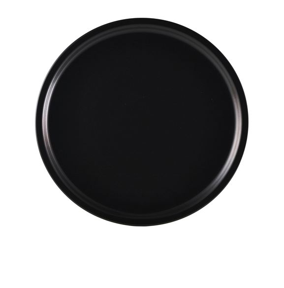 Luna Stoneware Black Pizza Plate 33cm/13"" Pack of 3
