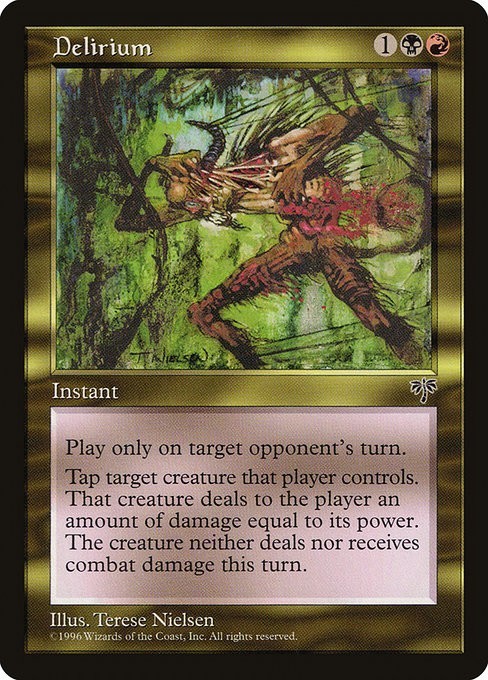 Delirium 1x MTG Mirage Uncommon Vintage NM red black