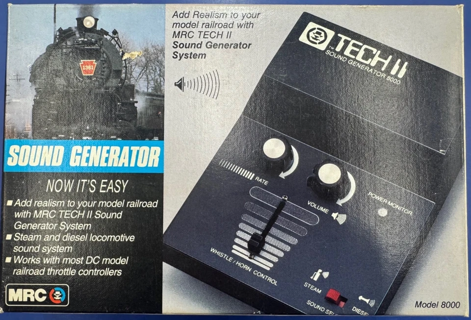 MRC TECH 2 Sound Generator System #8000 Steam & Diesel Train Loco Sounds Neu in OVP
