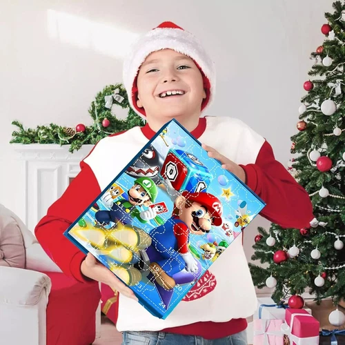 Xmas 24day Countdown Advent Calendar Super Mario Mini Figures Kid Toy Xmas Gift - Picture 7 of 17