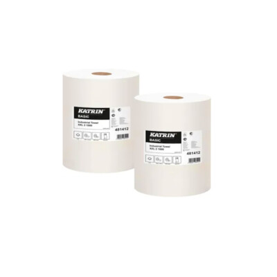 Putztuchrolle (2x) 481412 ELOS Katrin Basic XXL naturweiß 2-lagig 380x380 mm