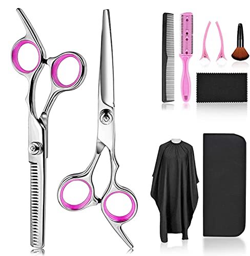 Professinal Hair Cutting Scissors Kit Barbers Hairdressing Set Comb Cape - Picture 1 of 6
