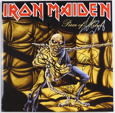Iron Maiden JSA Autograph Signed Fully Piece Of Mind Epperson REAL