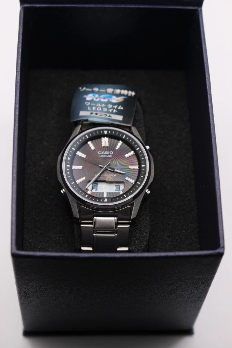 CASIO LINEAGE LCW-M100TSE-1AJF Radio Solar Titanio Hombres Reloj Plata Regalo...