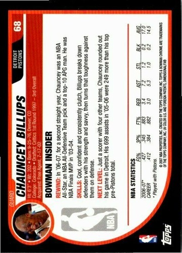 2007-08 Bowman Chrome Basketball -Pick Choose Your Cards  - Picture 59 of 117