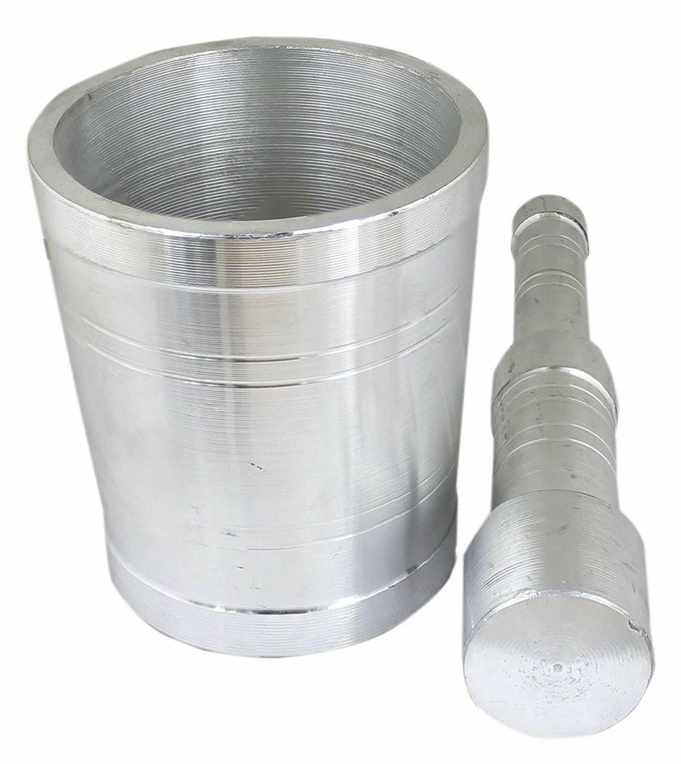 Aluminium Mortar and Pestle or Khal Dasta Ural Set, Aluminium Kitchen