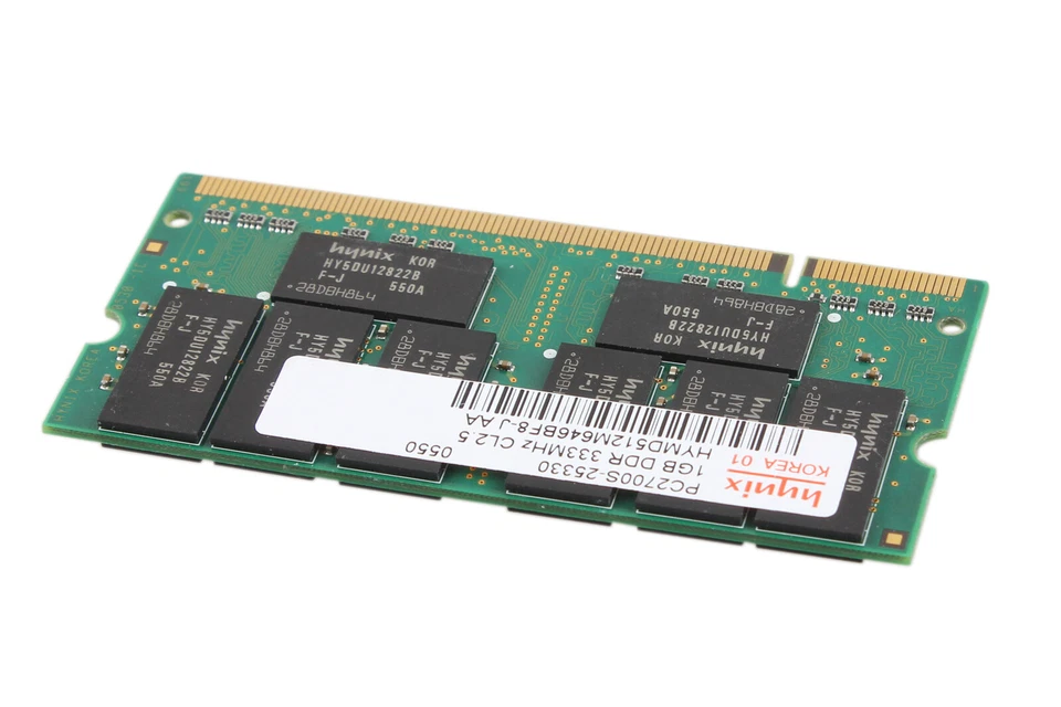 2X Hynix 1GB 2RX8 DDR 333MHz PC2700S 200PIN SO-DIMM Intel Laptop CPU Memory RAM - Image 4 of 4