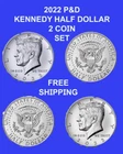 2022 P & D Kennedy Half Dollars
