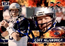 Scott Milanovich Signed 2001 Topps XFL Football card Hamilton Tiger-Cats