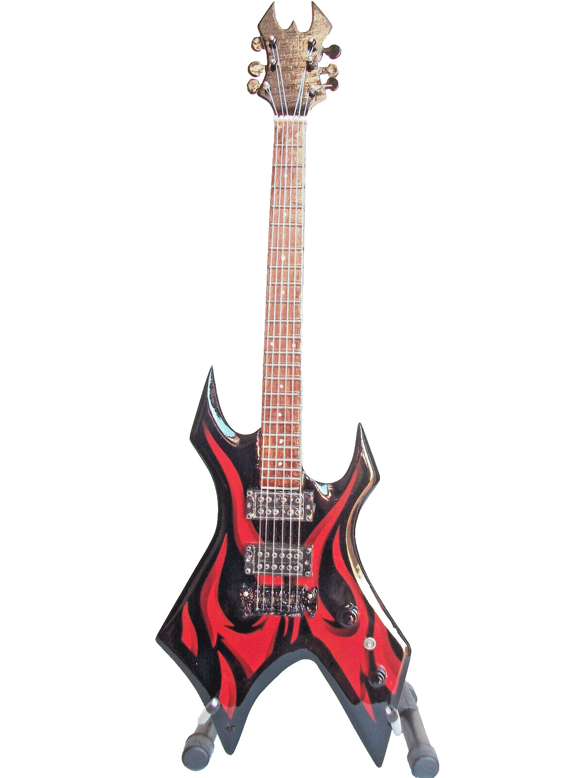 Guitare miniature BC Rich Wartribe decoration rock pour bureau de musicien