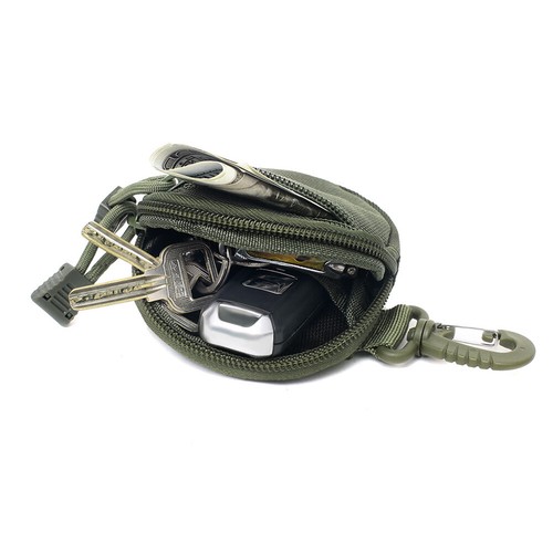 Tactical Molle Coin Car Key Purse Change Organizer EDC Bag Round Earphone Wallet - Picture 23 of 23