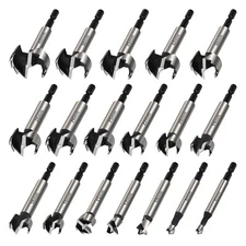 6-40mm Forstner Woodworking Drill Bit Hex Shank Hinge Boring Hole Saw Wood Tools