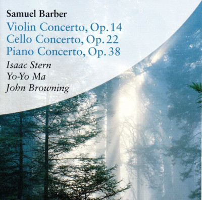 Barber VIOLIN CONCERTO/CELLO CONCERTO/PIANO CONCERTO Stern Ma Browning (CB3800)
