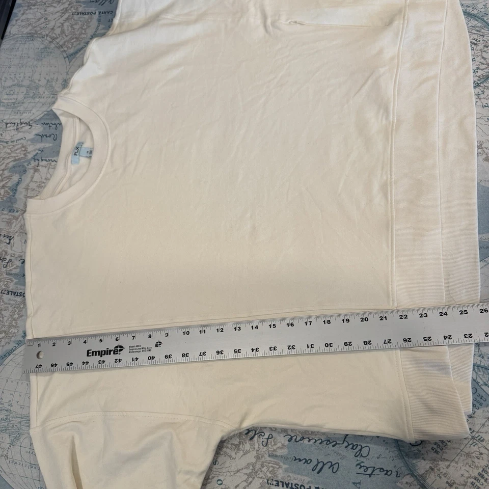Sudadera FLX Embrace Cuello Redondo Para Mujer Marfil Seda Talla 3X Bolsillo Lateral Cremallera Suave Foto 4 de 4