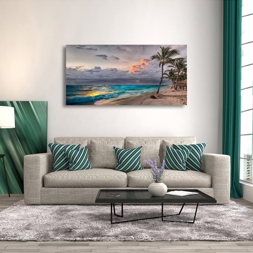 Beach Themed Wall Art Canvas Prints Seascape Poster Bathroom Décor Ocean Coco... - Picture 6 of 9