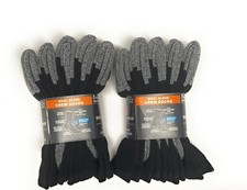 Weatherproof Vintage Men's Crew Socks Wool Blend 10 Pairs, Shoe Size 6-12, Black