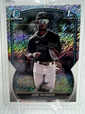 2023 Bowman Chrome Jose Gerardo Shimmer Refractor 1st #BCP-195 Miami Marlins