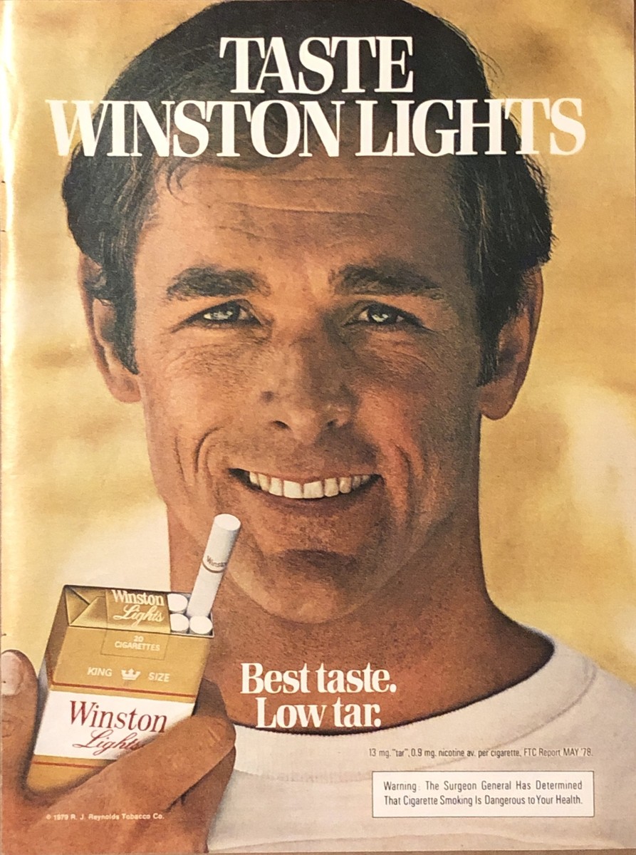 1979 Winston Lights Cigarettes PRINT AD Best Taste Low Tar VTG 1970s