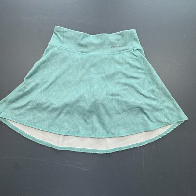 Eddie Bauer Skort Kids M 10/12 Girls Athletic Activewear Geometric Print Green